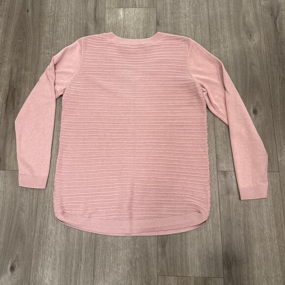 Hilary Radley Pink V Neck Sweater Women's Size Medium - Picture 5 of 6